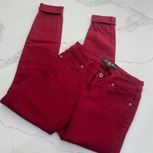 Lucky Brand Women's Deep Red Skinny Jeans. Lolita skinny jeans size 00/24